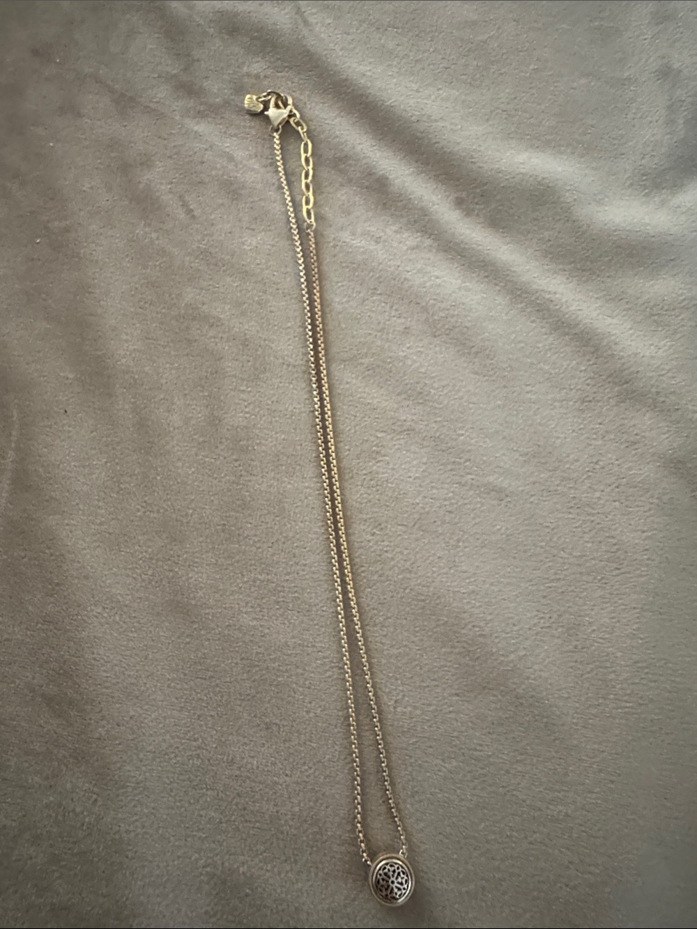 Brighton Gold Filigree Disc Pendant Necklace